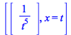[rtable(1 .. 1, 1 .. 1, [[`/`(1, `*`(`^`(t, 5)))]], subtype = Matrix), x = t]