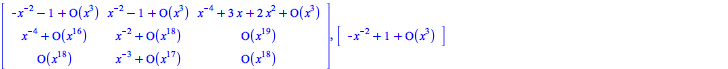 List of subsystem up to conjugaison after a first maximal Decomposition in C((x)):