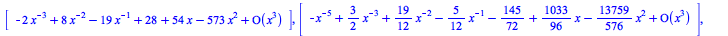 List of subsystems after a first Decomposition in Q((x)):