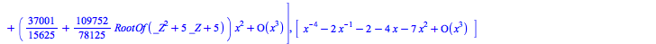 List of subsystem up to conjugaison after a first maximal Decomposition in C((x)):