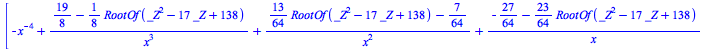 List of subsystem up to conjugaison after a first maximal Decomposition in C((x)):