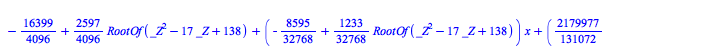 List of subsystem up to conjugaison after a first maximal Decomposition in C((x)):