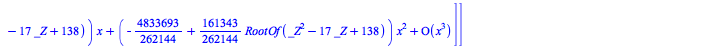 List of subsystem up to conjugaison after a first maximal Decomposition in C((x)):