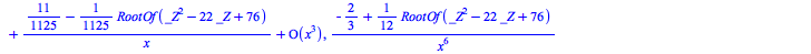 List of subsystem up to conjugaison after a first maximal Decomposition in C((x)):