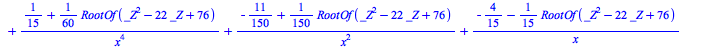 List of subsystem up to conjugaison after a first maximal Decomposition in C((x)):