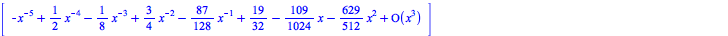 List of subsystems after a first Decomposition in Q((x)):