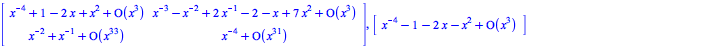 List of subsystems after a first Decomposition in Q((x)):