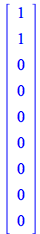 rtable(1 .. 9, [1, 1, 0, 0, 0, 0, 0, 0, 0], subtype = Vector[column])